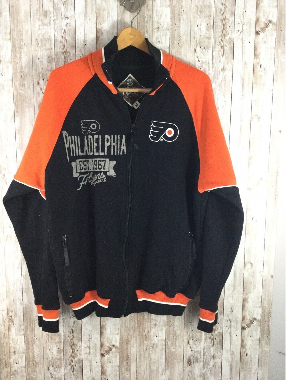 Vintage Philadelphia Flyers Track Jacket Full Zip Mens Medium Retro